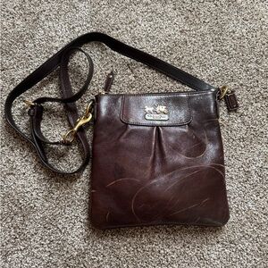 Coach Dark Brown Leather Shoulder Bag